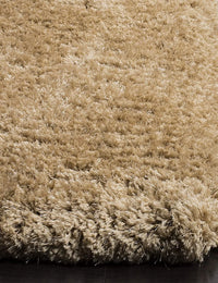 Mud Beige Solid Plush Shag Rug - Image 4