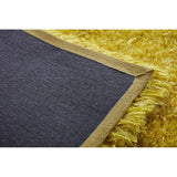 Mustard Yellow Solid Plush Shag Rug - Image 3
