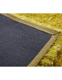 Mustard Yellow Solid Plush Shag Rug - Image 3