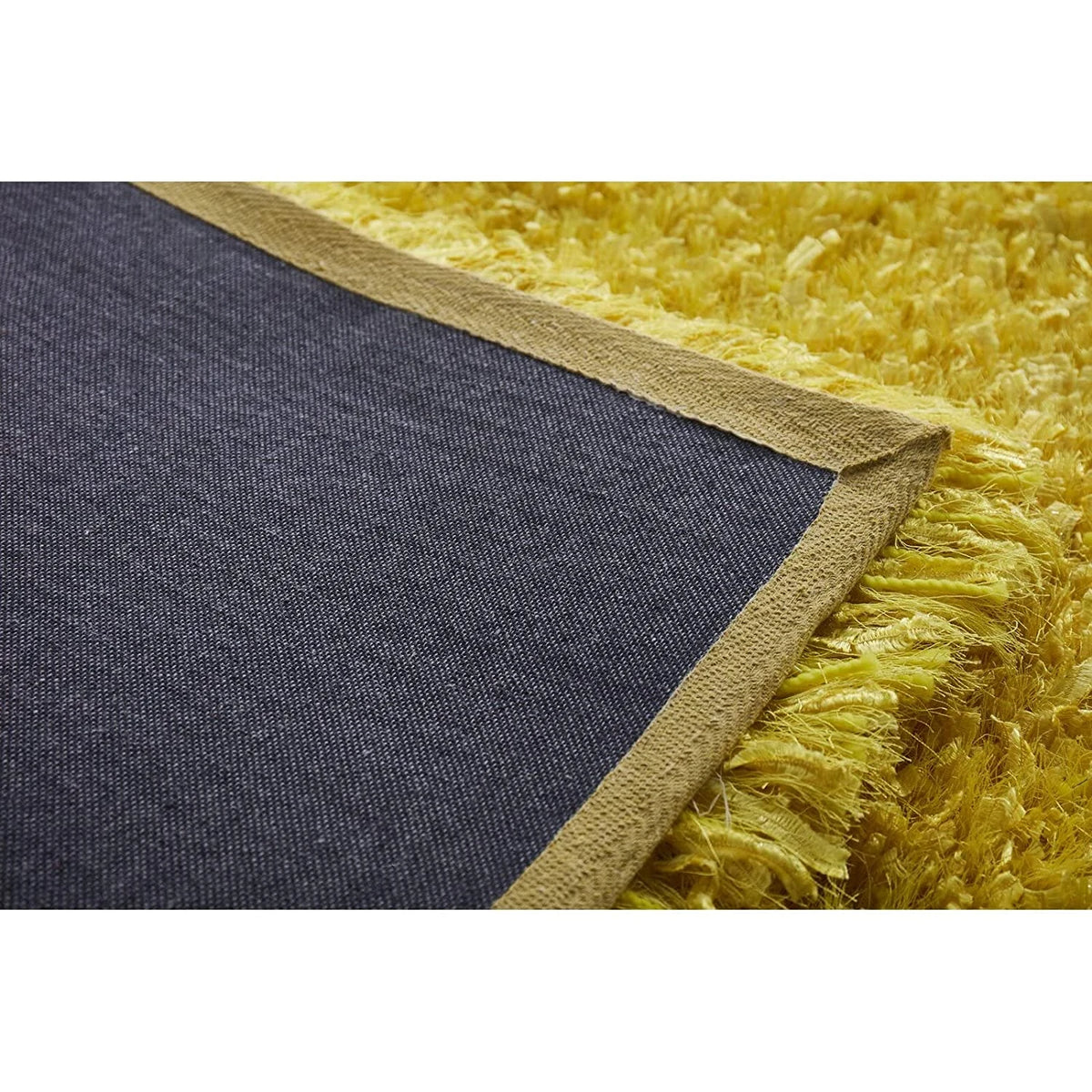 Mustard Yellow Solid Plush Shag Rug - Image 3