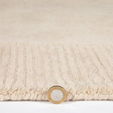 Myra Beige Solid Hand-Tufted Wool Rug - Image 2