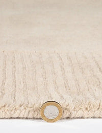 Myra Beige Solid Hand-Tufted Wool Rug - Image 2