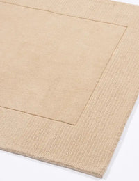 Myra Beige Solid Hand-Tufted Wool Rug - Image 3