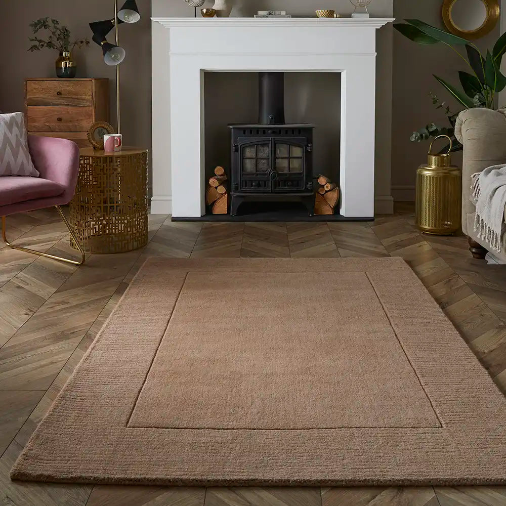 Myra Cream Solid Hand-Tufted Wool Rug - Image 1