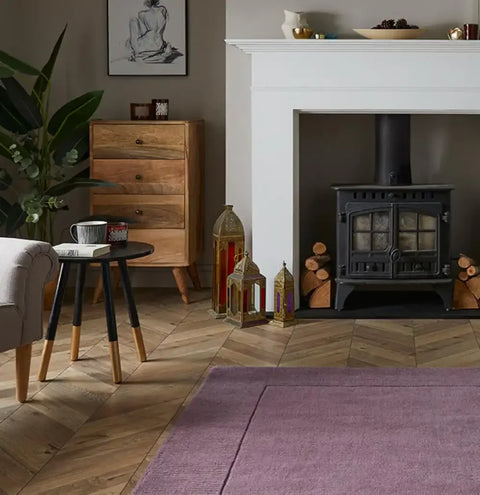 Myra Mauve Rug Solid Hand-Tufted Wool Rug - Image 1