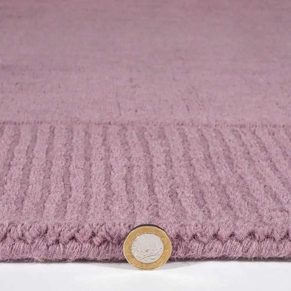 Myra Mauve Rug Solid Hand-Tufted Wool Rug - Image 4
