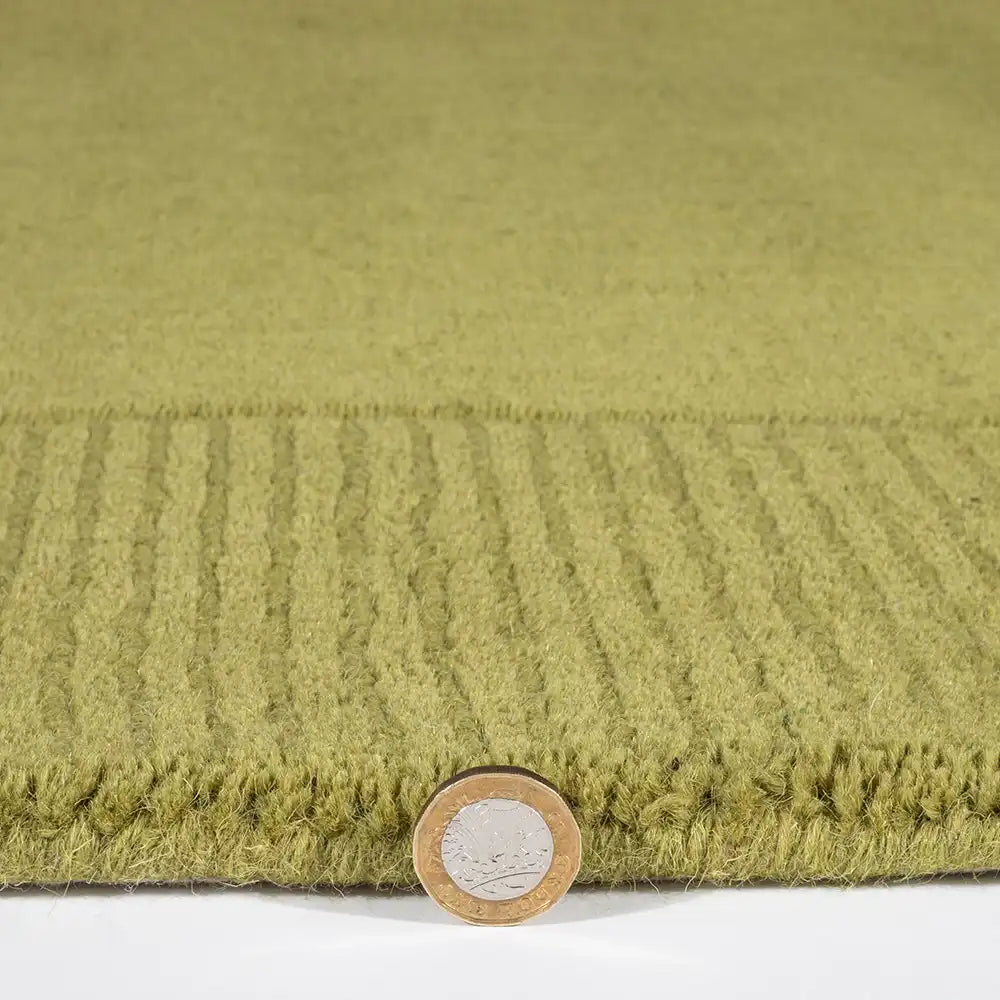 Myra OLIVE Solid Hand-Tufted Wool Rug - Image 2