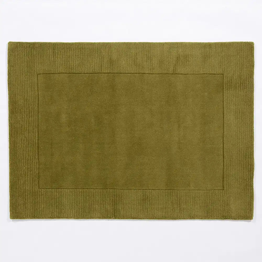 Myra OLIVE Solid Hand-Tufted Wool Rug - Image 4