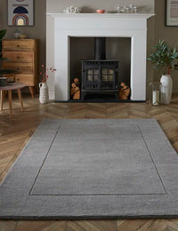 Myra Silver Solid Hand-Tufted Wool Rug - Image 1