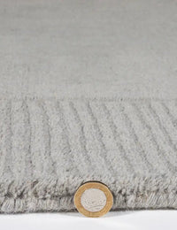 Myra Silver Solid Hand-Tufted Wool Rug - Image 2