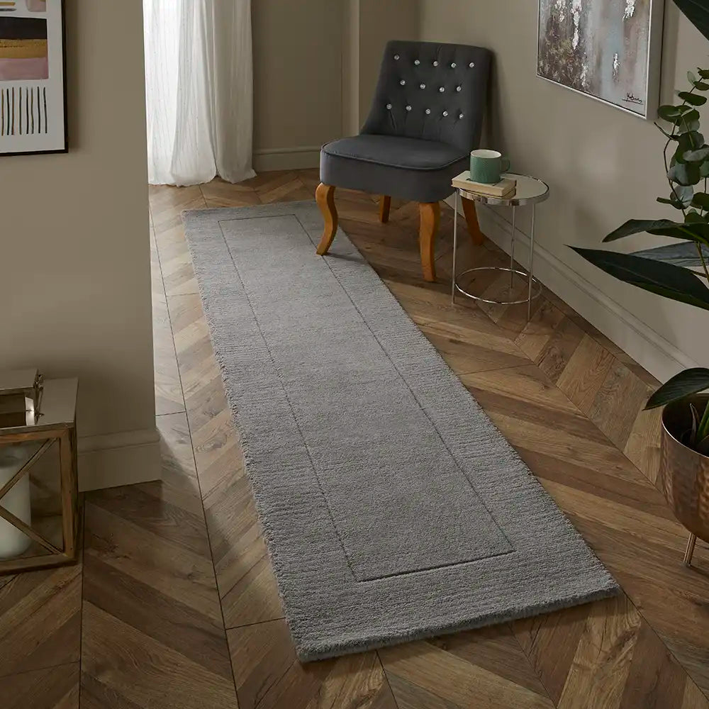 Myra Silver Solid Hand-Tufted Wool Rug - Image 5