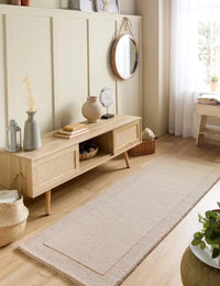 Natural Solid Hand-Tufted Wool Rug - Image 3