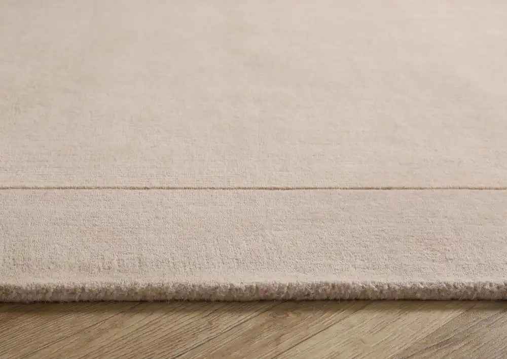 Natural Solid Hand-Tufted Wool Rug - Image 5