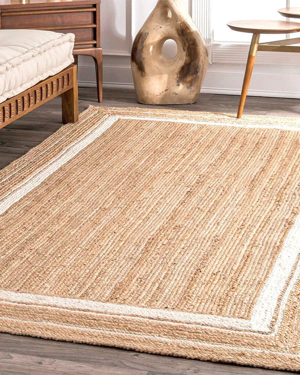 Natural White Natural Jute Rug - Image 1