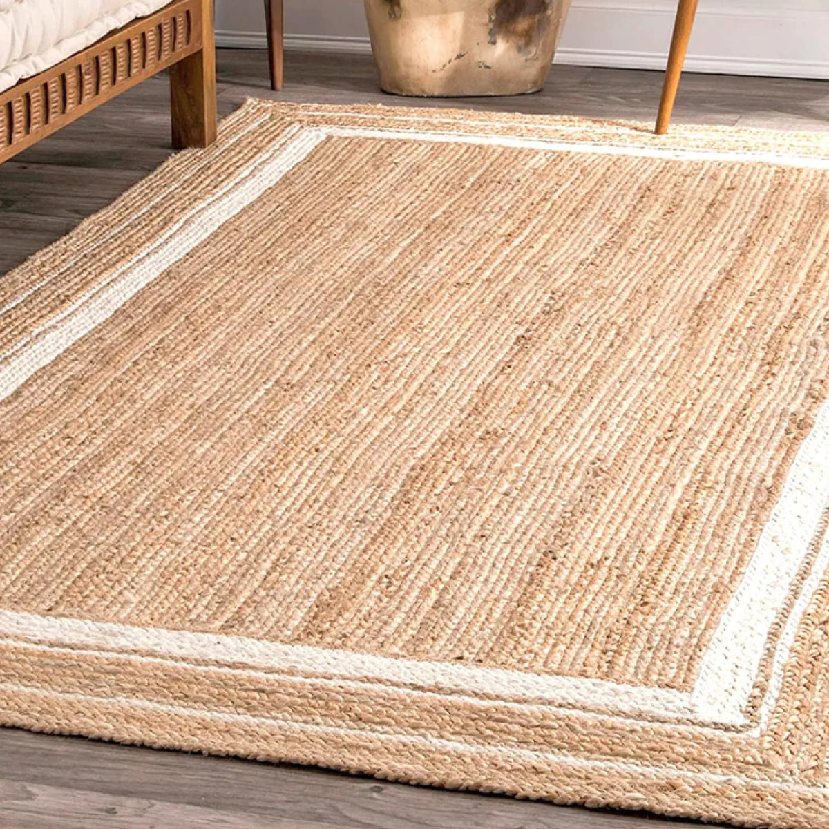 Natural White Natural Jute Rug - Image 5