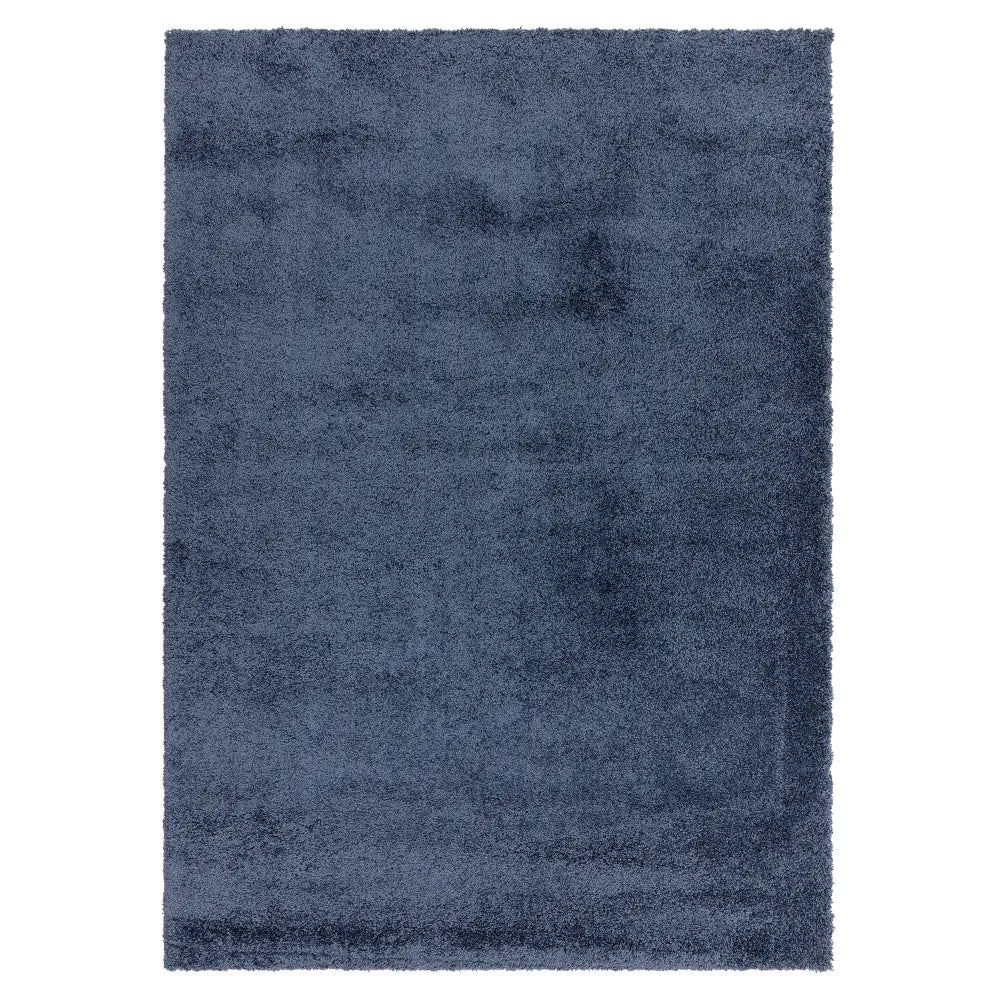 Navy Solid Plush Shag Rug - Image 2