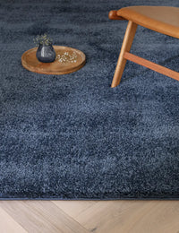 Navy Solid Plush Shag Rug - Image 3