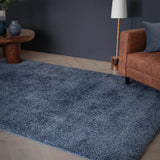 Navy Solid Plush Shag Rug - Image 4