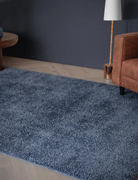 Navy Solid Plush Shag Rug - Image 4