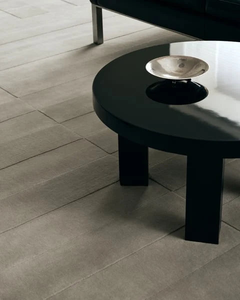 Oatmeal Geometric Hand-Tufted Wool Rug - Image 2