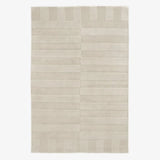Oatmeal Geometric Hand-Tufted Wool Rug - Image 3