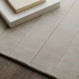 Oatmeal Geometric Hand-Tufted Wool Rug - Image 5