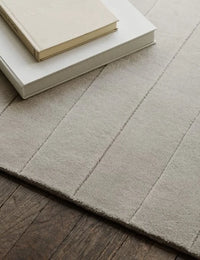 Oatmeal Geometric Hand-Tufted Wool Rug - Image 5
