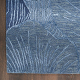 Ocean Blue Abstract Hand-Tufted Wool Rug - Image 2