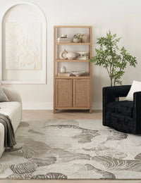 Ocean Grey Abstract Hand-Tufted Wool Rug - Image 1