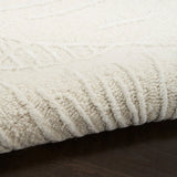 Ocean Ivory Abstract Hand-Tufted Wool Rug - Image 2