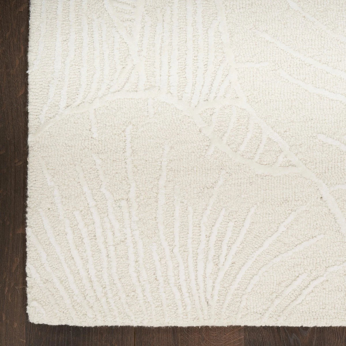 Ocean Ivory Abstract Hand-Tufted Wool Rug - Image 3