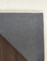 Ocean Ivory Abstract Hand-Tufted Wool Rug - Image 4