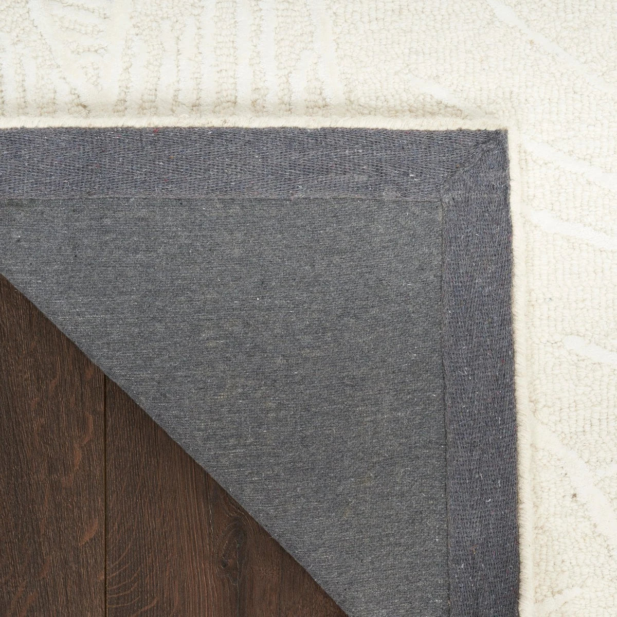 Ocean Ivory Abstract Hand-Tufted Wool Rug - Image 4