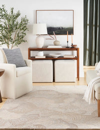 Ocean Taupe Abstract Hand-Tufted Wool Rug - Image 1