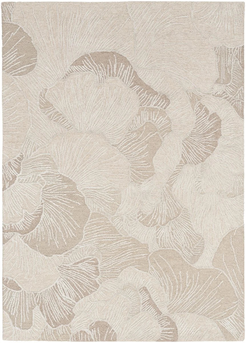 Ocean Taupe Abstract Hand-Tufted Wool Rug - Image 2