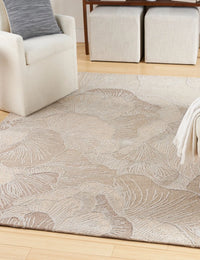 Ocean Taupe Abstract Hand-Tufted Wool Rug - Image 3