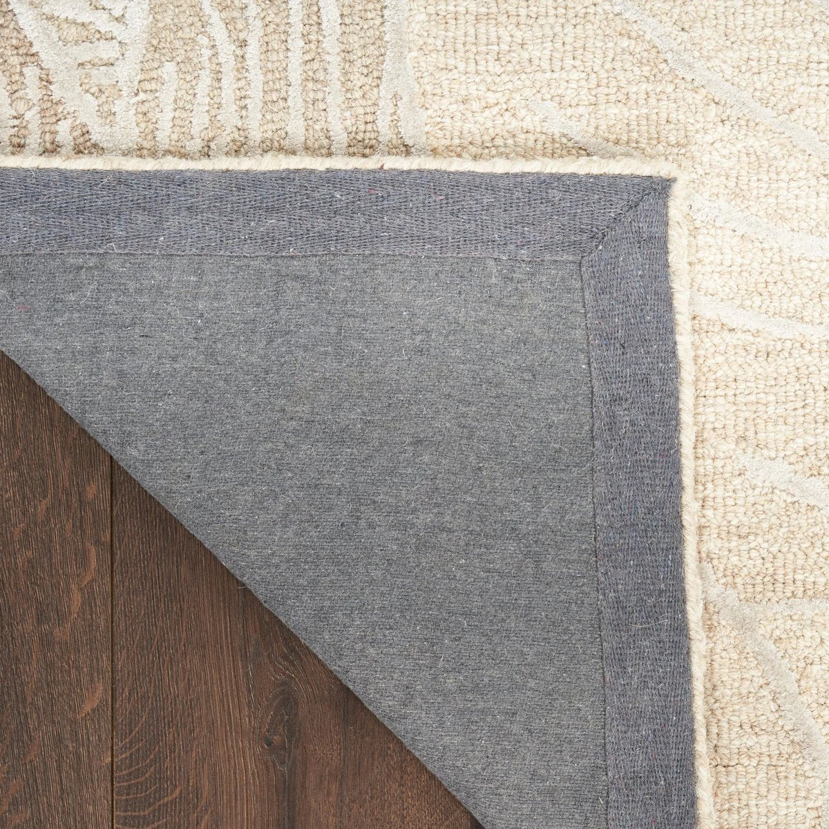 Ocean Taupe Abstract Hand-Tufted Wool Rug - Image 5