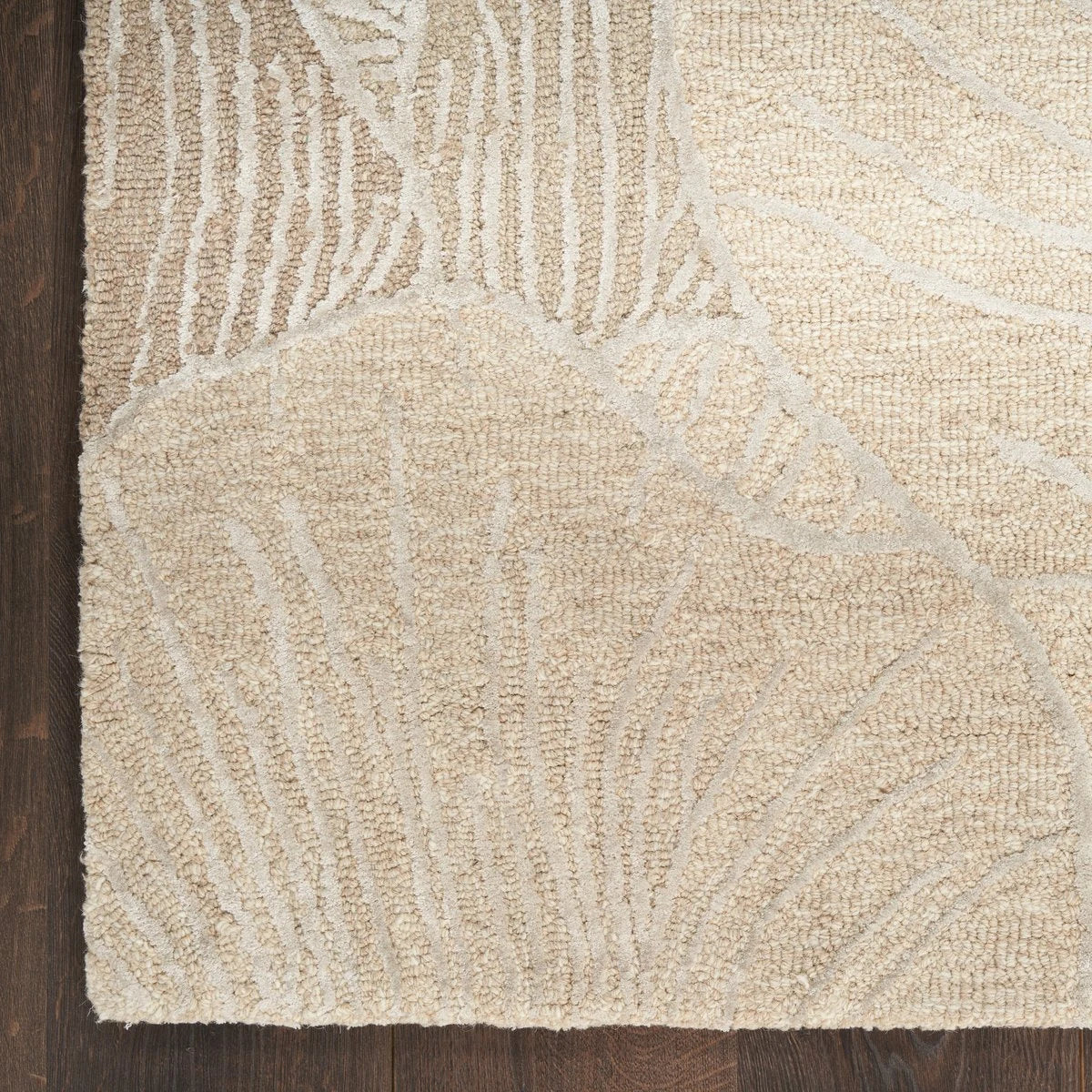 Ocean Taupe Abstract Hand-Tufted Wool Rug - Image 6
