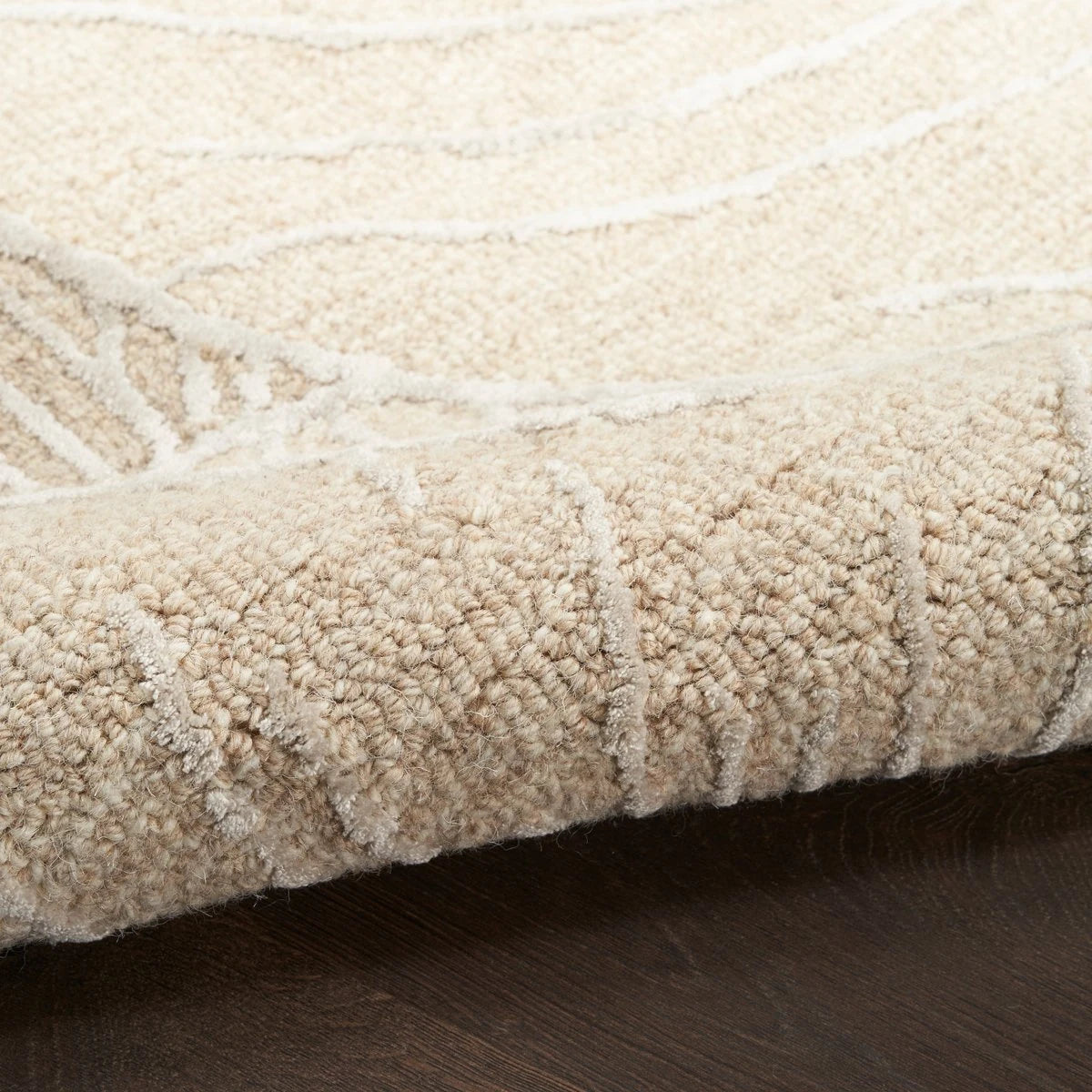 Ocean Taupe Abstract Hand-Tufted Wool Rug - Image 7