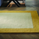 Ochre Geometric Hand-Tufted Wool Rug - Image 1