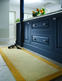 Ochre Geometric Hand-Tufted Wool Rug - Image 2