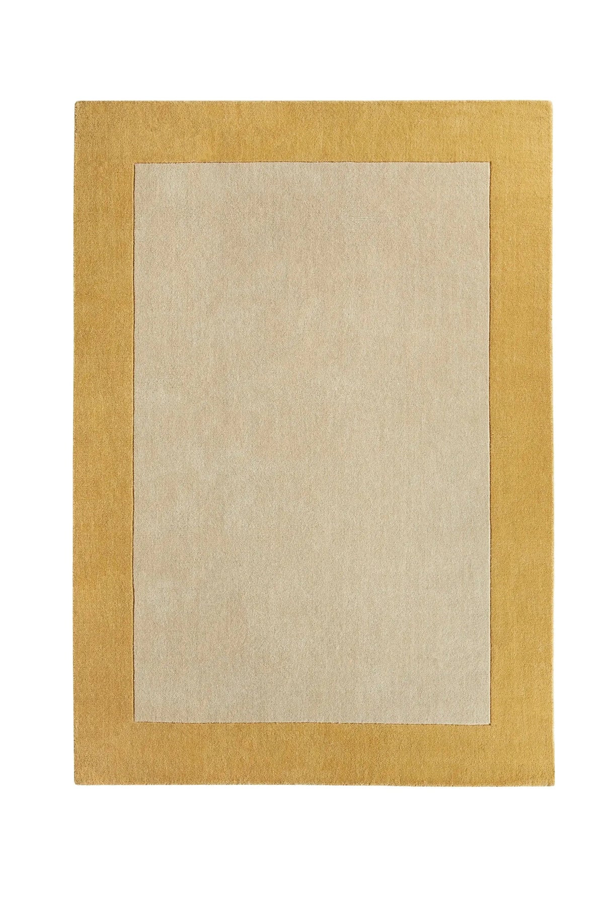 Ochre Geometric Hand-Tufted Wool Rug - Image 3