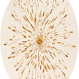 Ochre Oval Hand-Tufted Wool Rug Oval Rug - Image 2