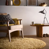 Ochre Solid Plush Shag Rug - Image 3