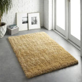 Ochre Solid Plush Shag Rug - Image 4