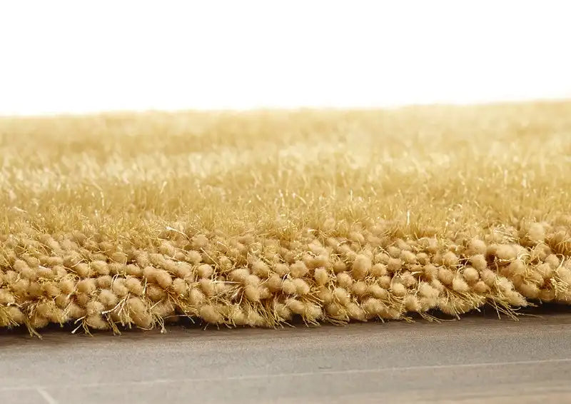 Ochre Solid Plush Shag Rug - Image 5