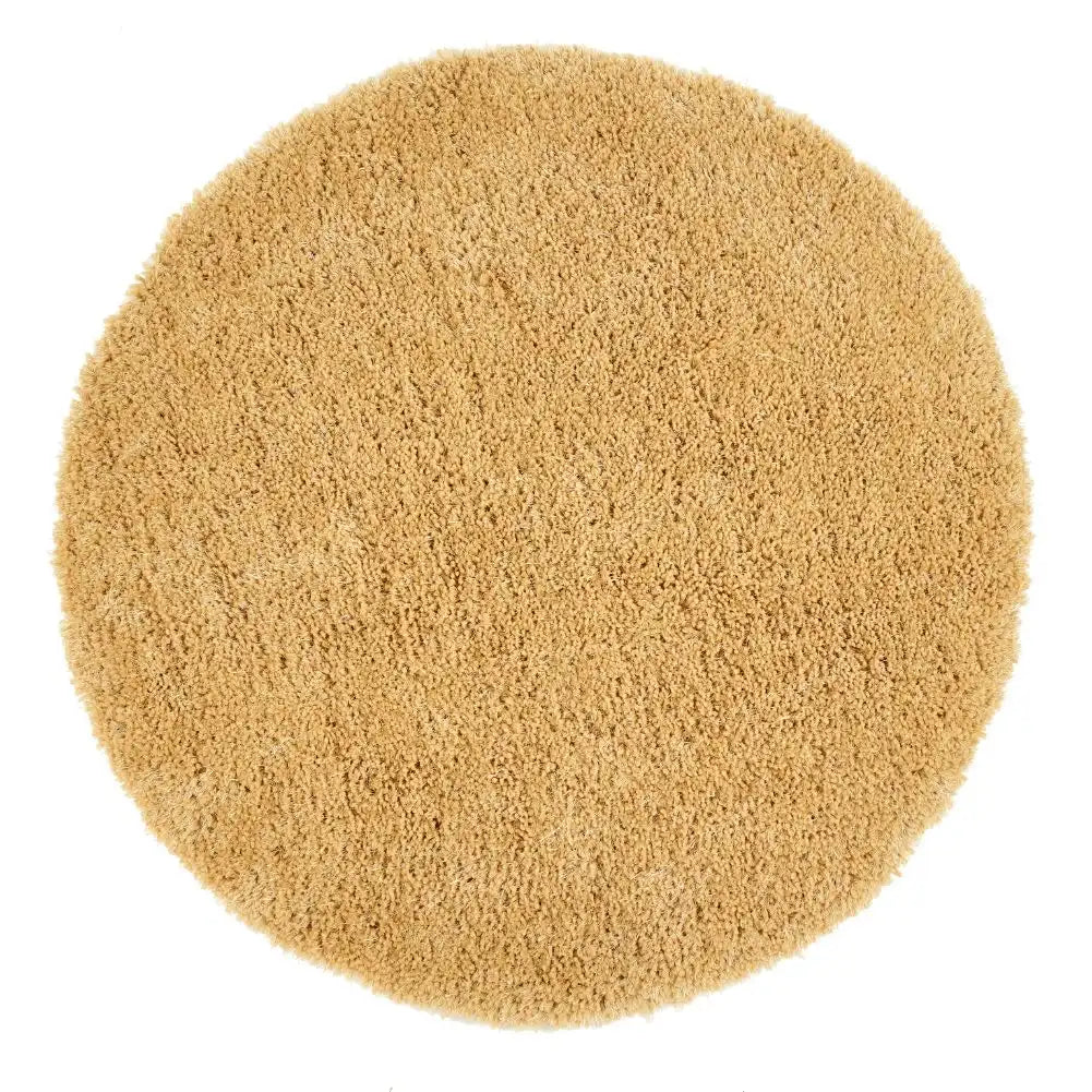 Ochre Solid Plush Shag Rug - Image 7
