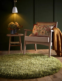 Olive Solid Plush Shag Rug - Image 2