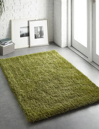 Olive Solid Plush Shag Rug - Image 4