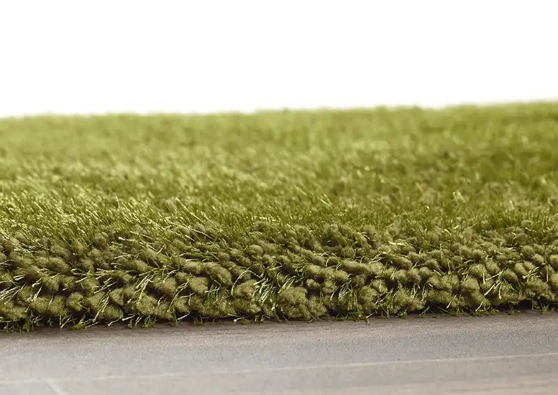Olive Solid Plush Shag Rug - Image 5